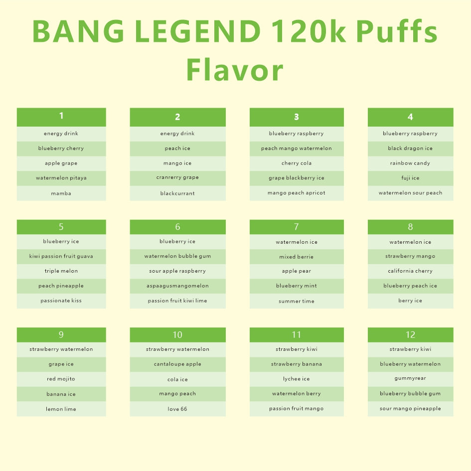 BANG LEGEND 120000 Puffs Disposable Vape Wholesale - [VzVape.com]