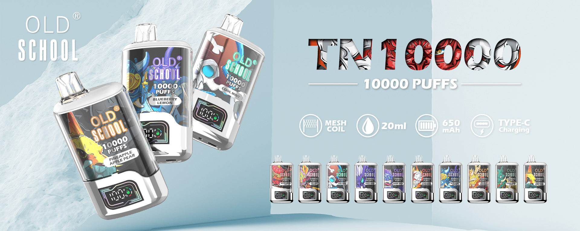 OLD School TN10000 Puffs Disposable Vape Wholesale - Vapz Vape Wholesale
