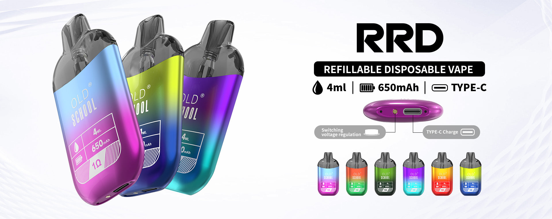 OLD School RRD 4ml Refillable Vape Wholesale - VZVAPE