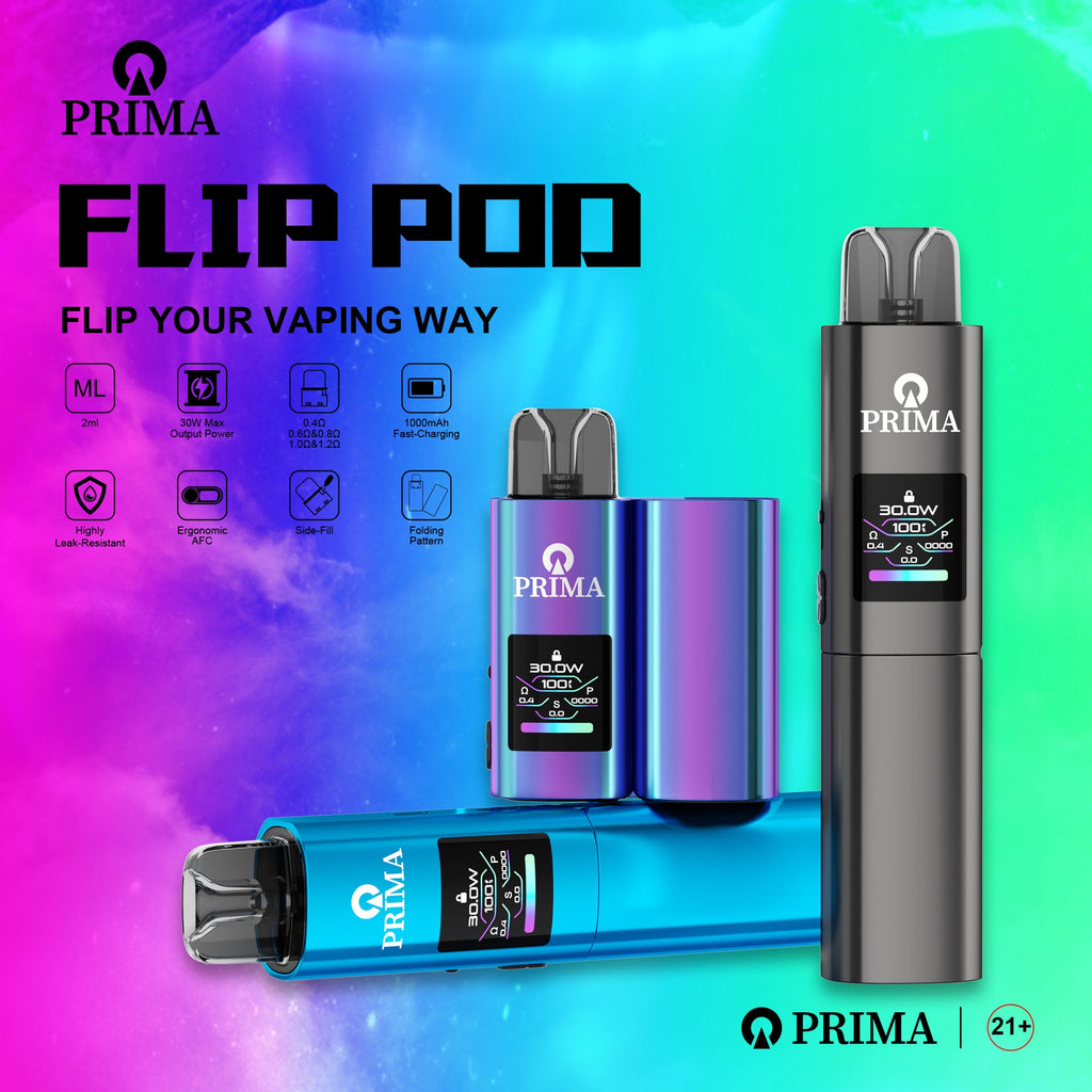 PRIMA FLIp POD 2ml Refillable Vape Wholesale - Vapz Vape Wholesale