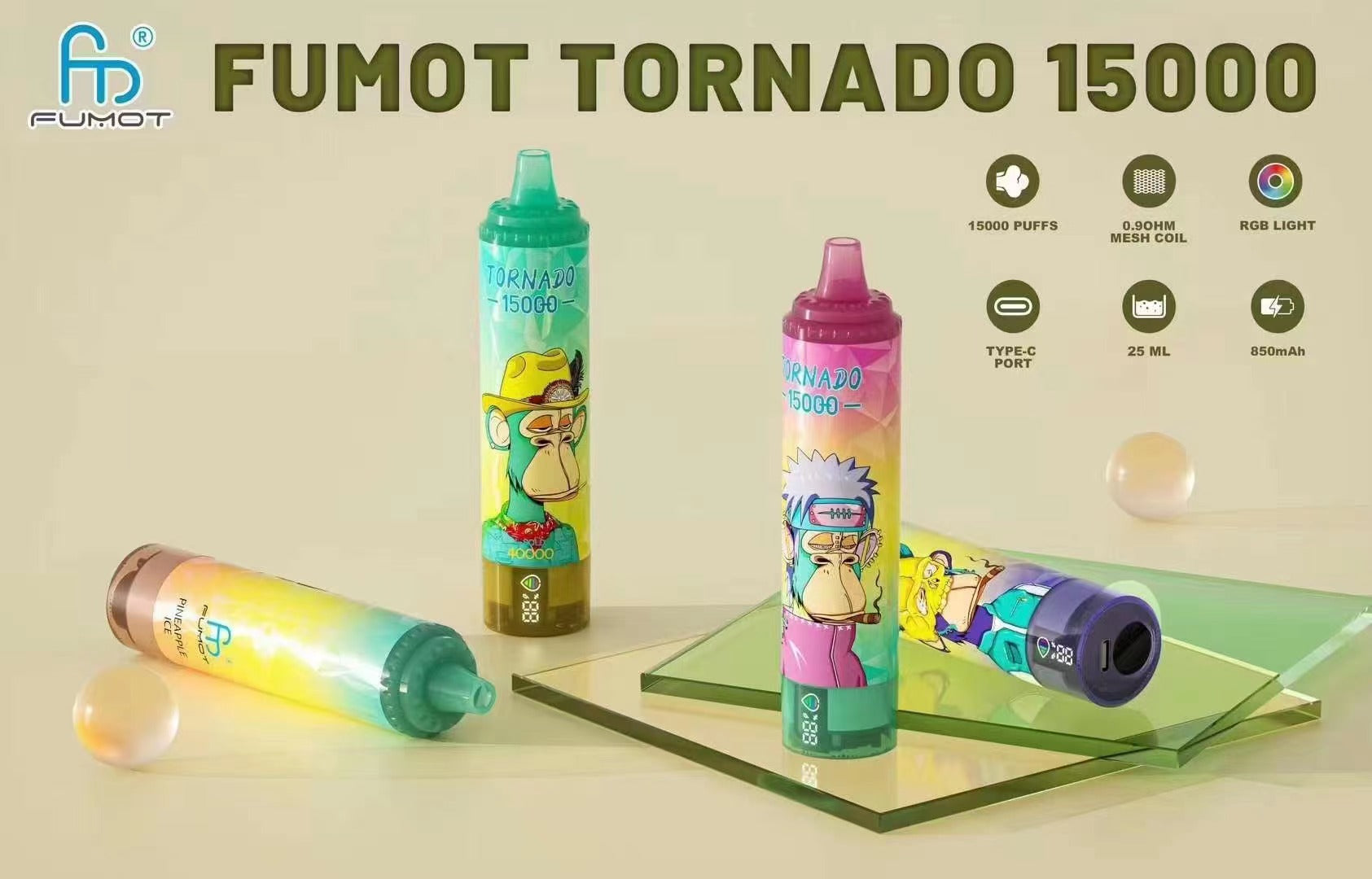 RandM FUMOT 15000 Puffs Disposable Vape Wholesale - VZVAPE