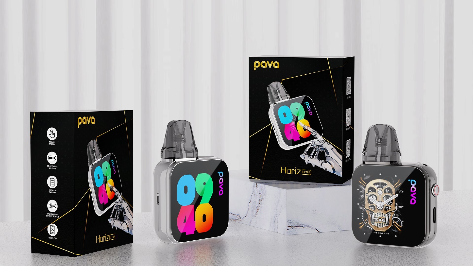 PAVA Horiz Ultra 2ML Refillable Vape Wholesale - VZVAPE