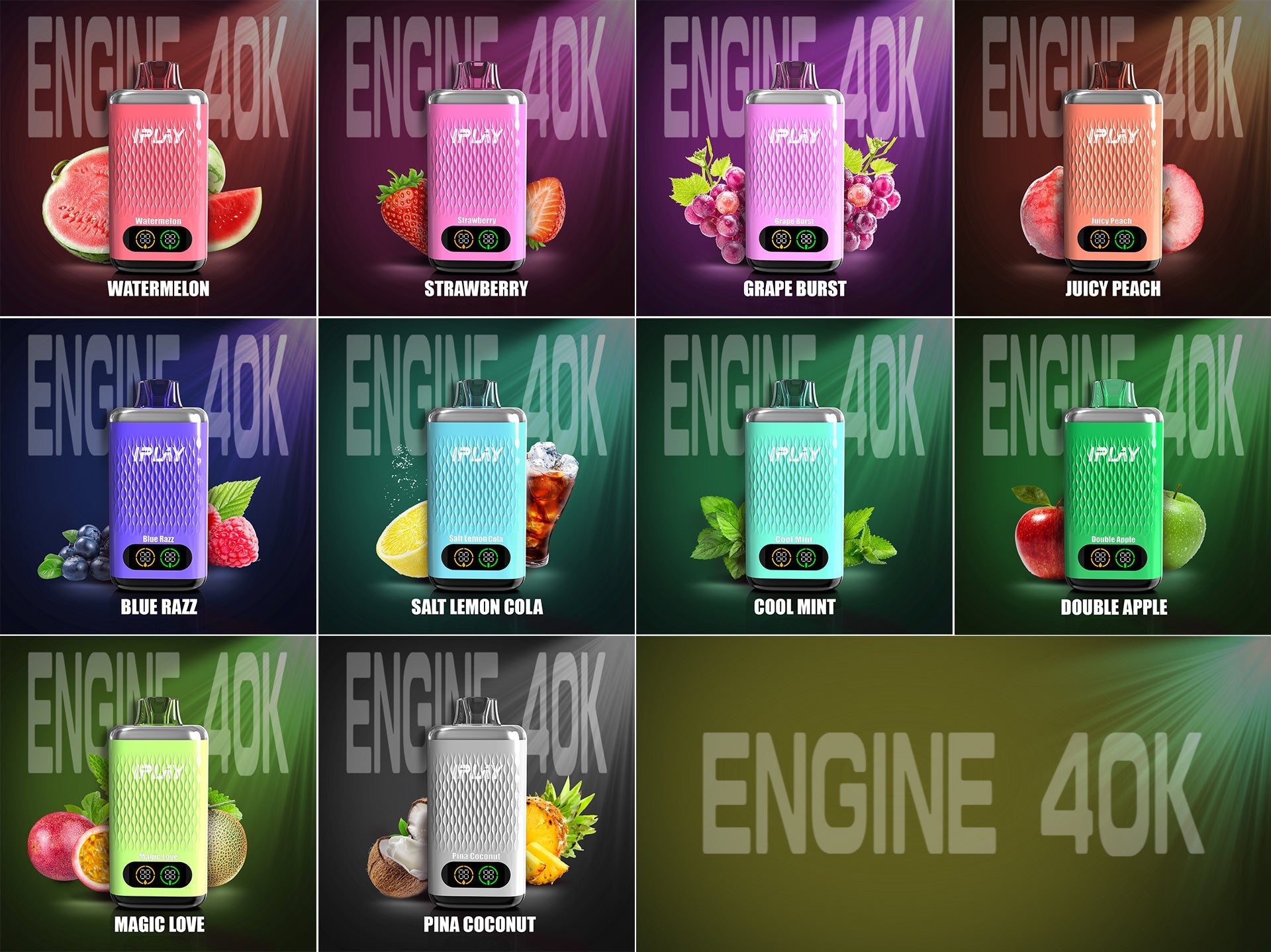 IPLAY ENGINE 40000 Puffs Disposable Vape Wholesale - Vapz Vape Wholesale