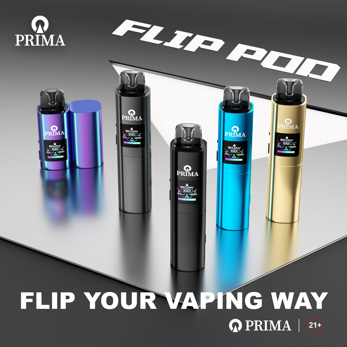 PRIMA FLIp POD 2ml Refillable Vape Wholesale - VZVAPE