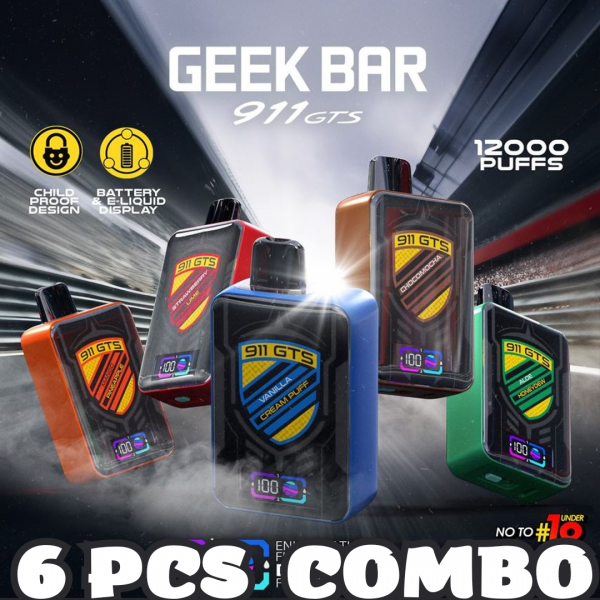 Geek Bar GTS911 12000 Puffs Disposable Vape Wholesale - Vapz Vape Wholesale
