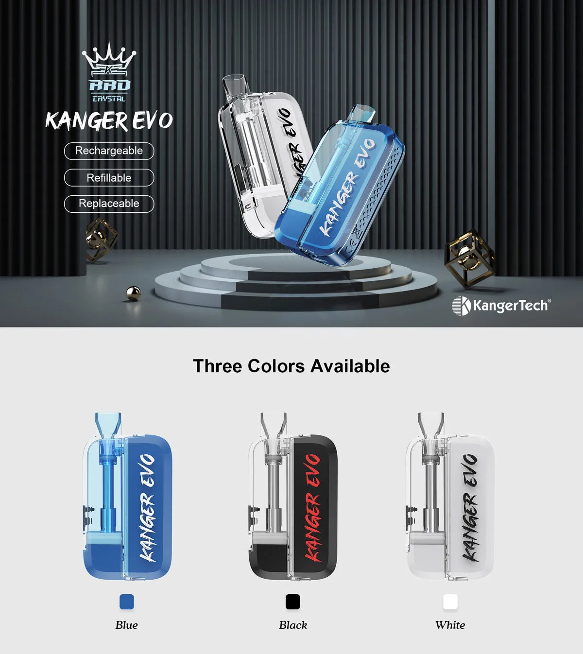 Kanger EVO 4ML Refillable Vape Wholesale - VZVAPE