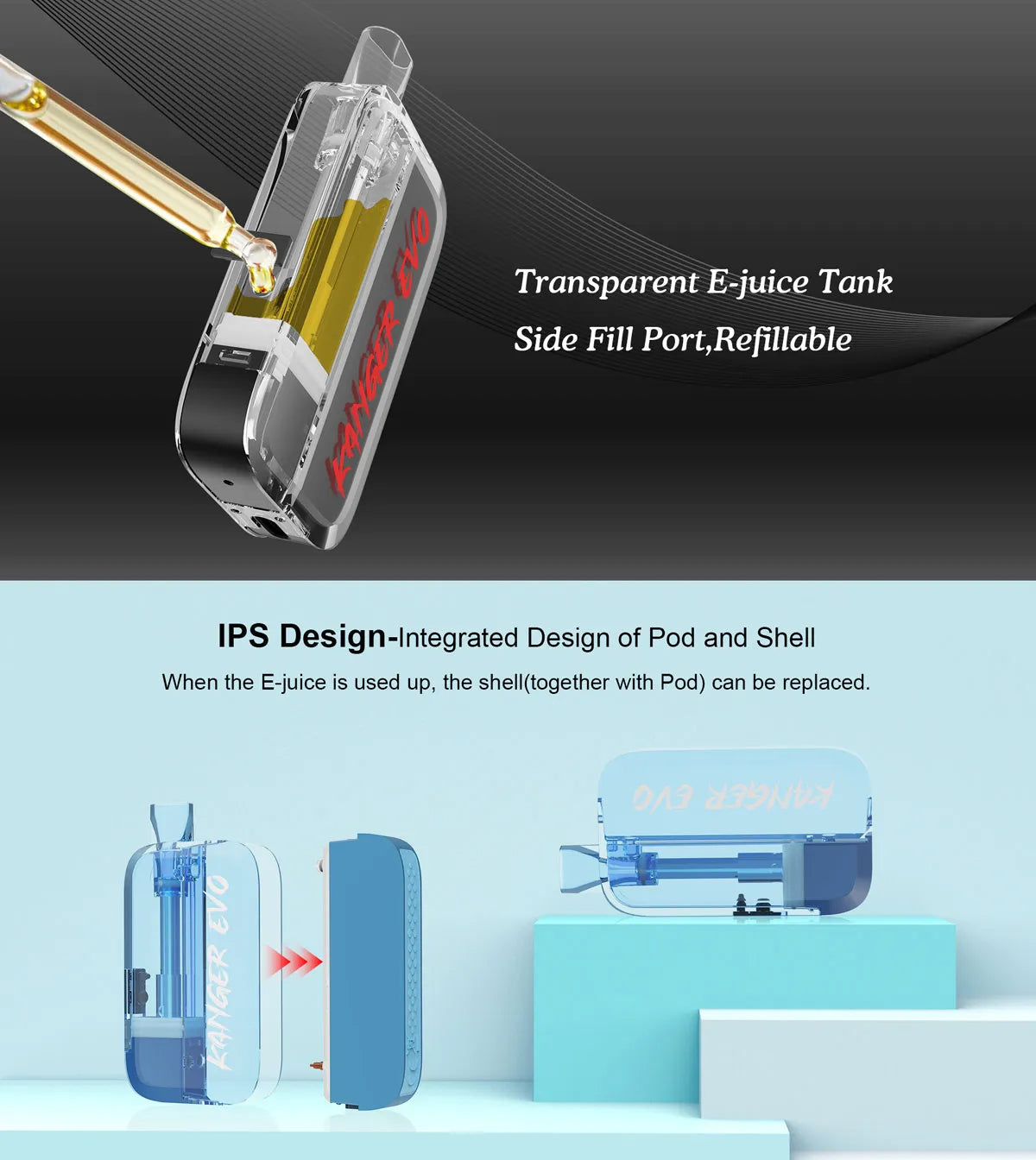 Kanger EVO 4ML Refillable Vape Wholesale - VZVAPE