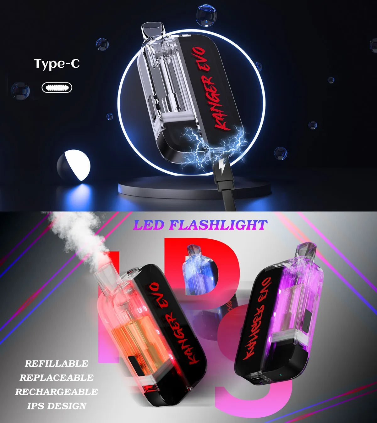 Kanger EVO 4ML Refillable Vape Wholesale - VZVAPE