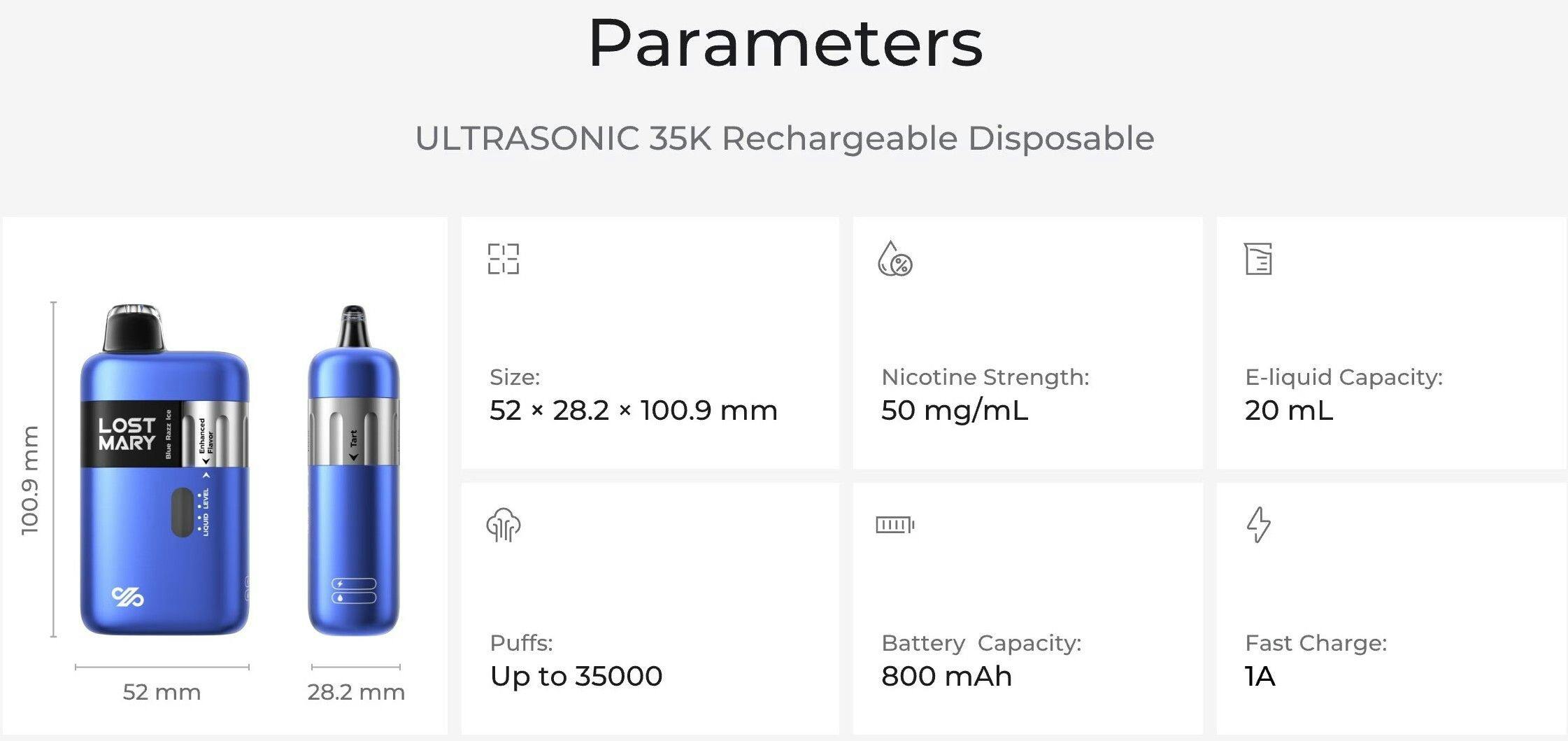 Lost Mary Ultrasonic 35000 Puffs Disposable Vape Wholesale - VZVAPE