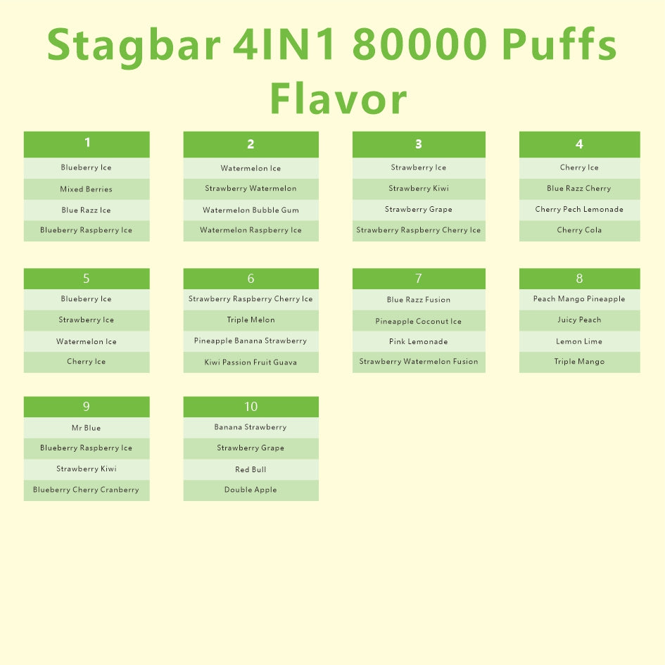 EU Warehouse Stagbar 4IN1 80000 Puffs Disposable Vape Wholesale - [VzVape.com]