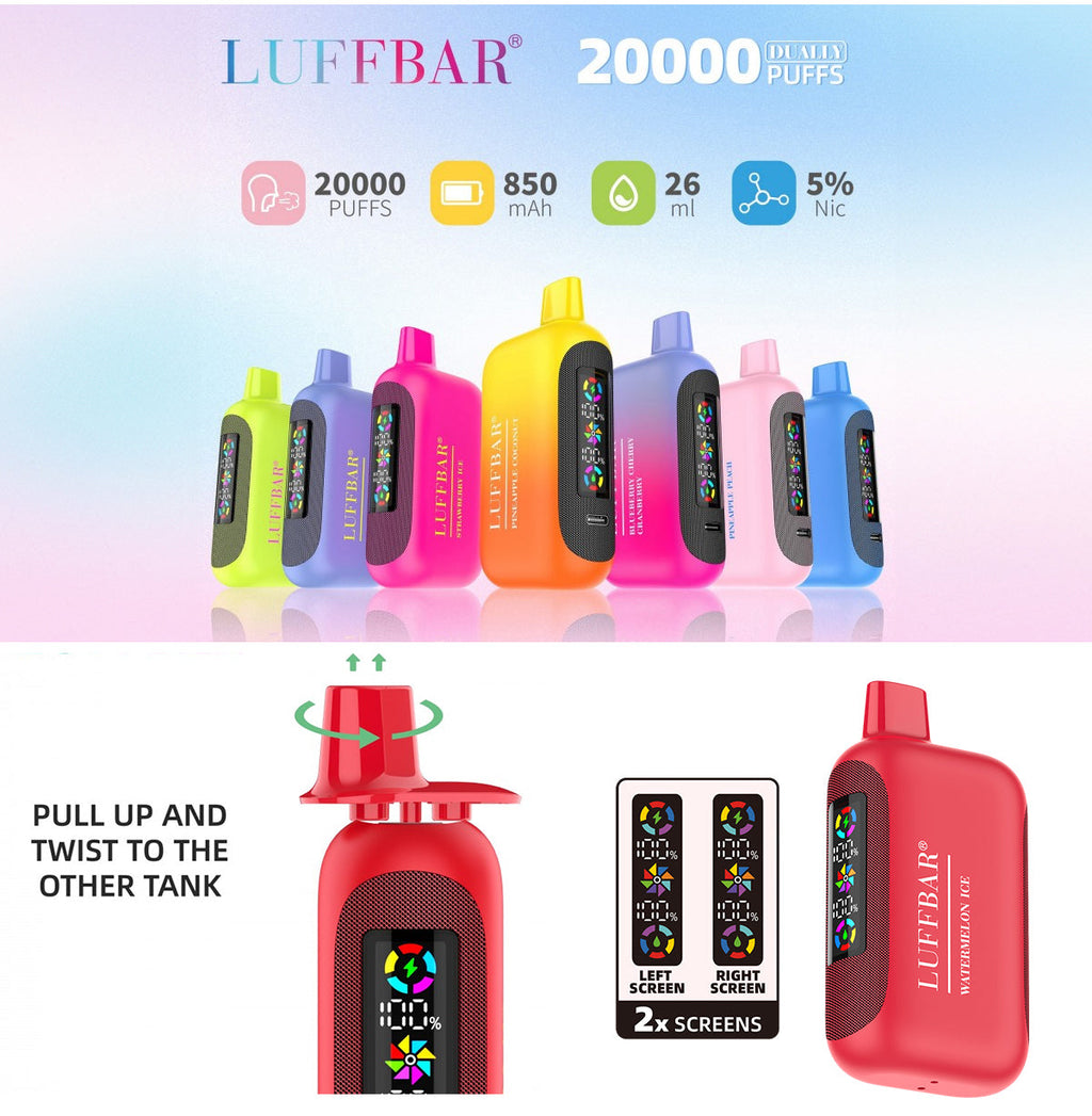 LUFFBAR Dually 20000 Puffs Disposable Vape Wholesale - Vapz Vape Wholesale